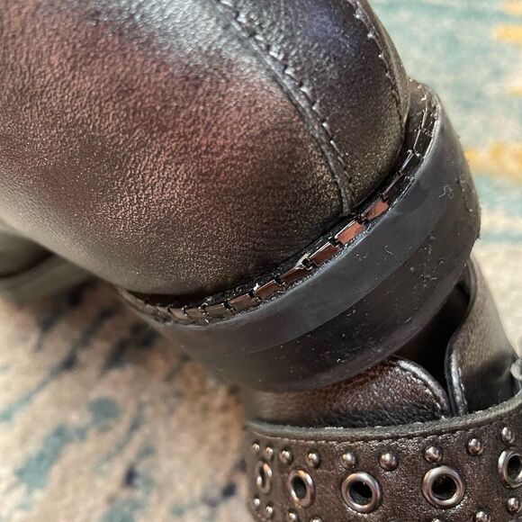 Bleeker & Bond Leigh Black Monk Strap Loafers 7.5 - Picture 7 of 9